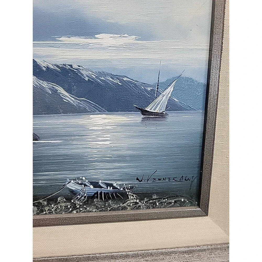 W. Vennekamp‎ Nautical Ships Boats Ocean Seascape Art Oil Painting on Canvas